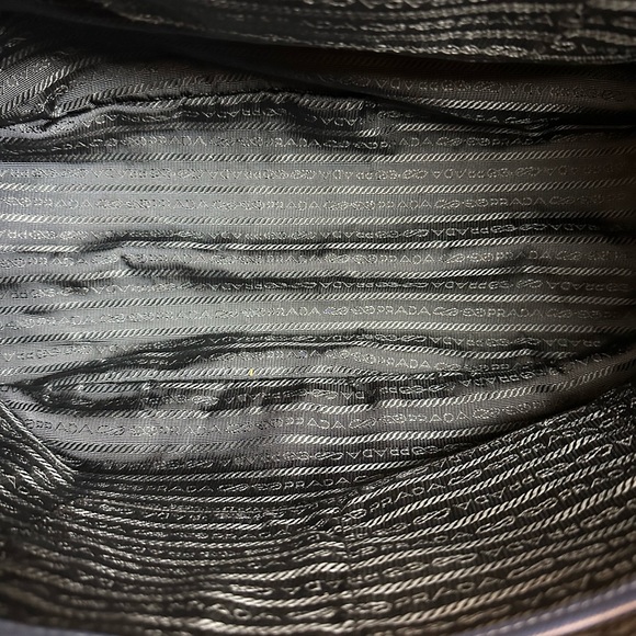 Prada Blue Leather Saffiano Lux Large Tote Satchel - Picture 12 of 15